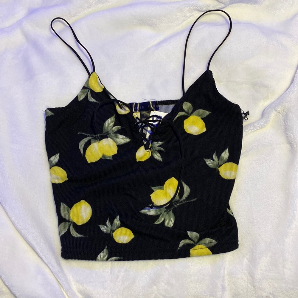 Lemon Crop Top Sz S